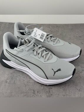 PUMA Disperse Sneaker Men's Gray Lace Up Light Weight Athletic Running Shoes 9